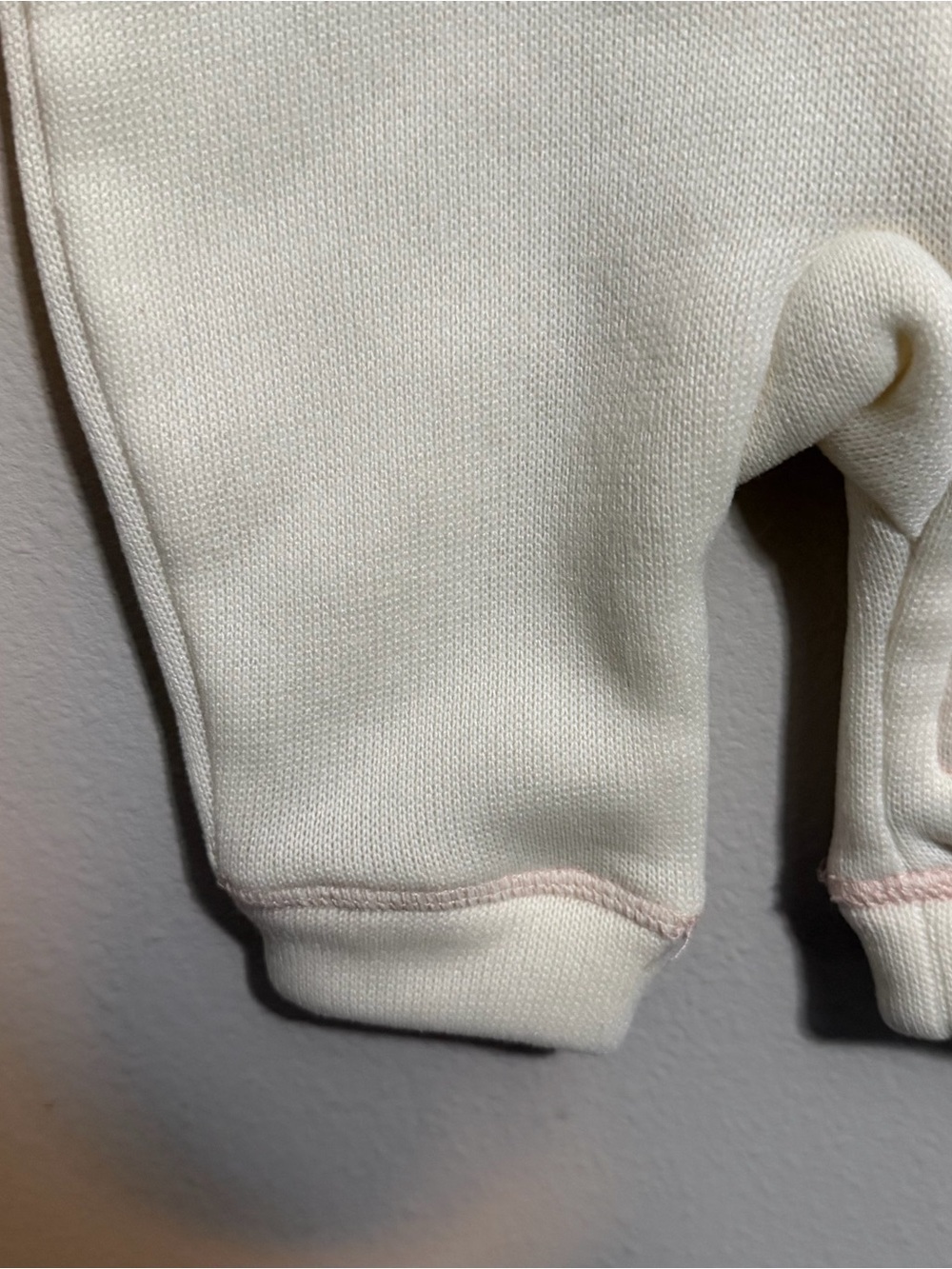 Eddie Bauer Baby Girl Fleece One Piece Pink Cream Zip Up Outfit 3-6M - Picture 4 of 5